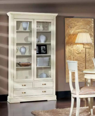 Living room glass cabinet display sideboard wood luxury cabinets furniture