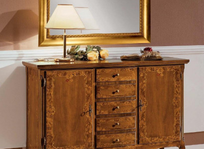 Luxury dresser mirror set wood console sideboard drawers dressers consoles