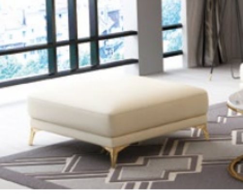 Modern sofa corner set L-shape upholstered seating corner couch + stool Italy