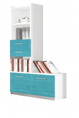 Wardrobe for youth room shelf bookshelf furniture turquoise shelf bookshelf 1-piece