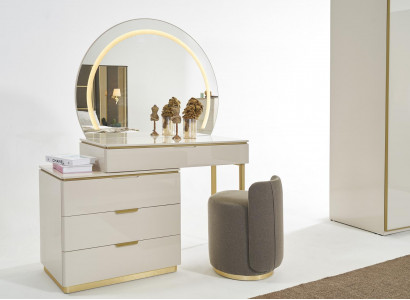 Makeup table set console mirror bedroom furniture design stool set new