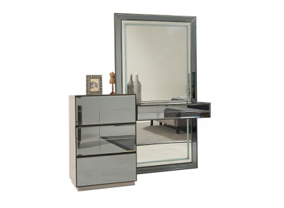 Dressing table chest of drawers with mirror console chests wood modern bedroom