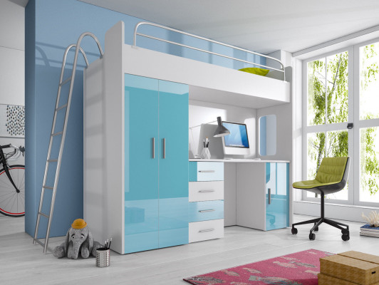 Bunk bed loft bed bunk bed + desk wardrobe beds children's room