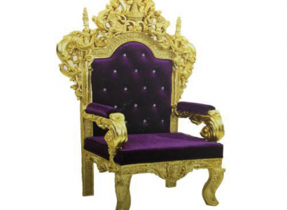 Chesterfield Throne Armchair Royal Upholstered Velvet 1-Seater Antique Style Chairs