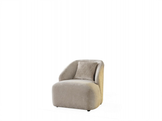 Armchair Wingback Chair Modern Fabric Living Room Polyester White Design Seat