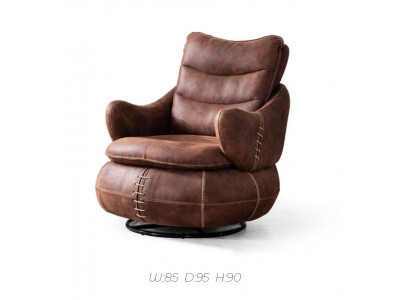 Armchair Seat Classic Design Living Room Upholstery Single-seater Leather Style Furniture Luxury