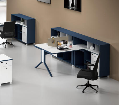 Desk shelf double workstation office furniture