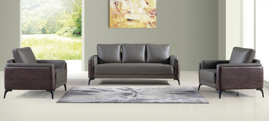 Sofa set 3+1+1 seaters, design sofas, upholstered couches, leather, relax, modern.