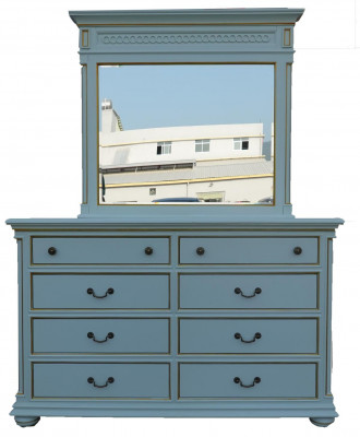 Elegant style furniture bedroom dresser cabinet classic sideboard with mirror