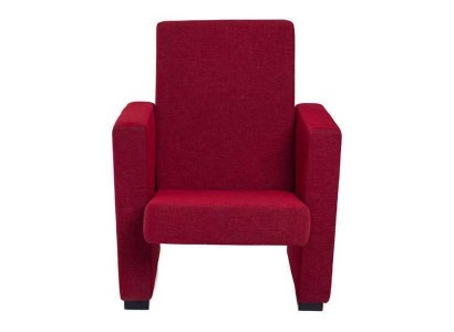 Armchair Sofa 1-Seater Design Luxury Red Chair Classic Fabric Textile New