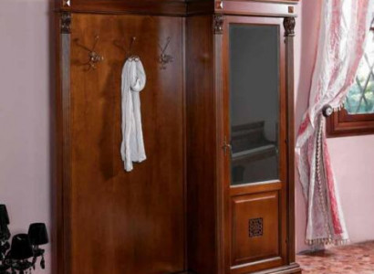 Hallway wardrobe set with cabinet and panel country-style furniture