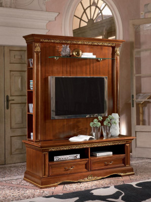 TV cabinet wall unit living room wall cabinet solid wood country house solid wood