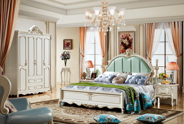 White Wardrobe Elegant Bedroom Design Classic Furniture Luxury