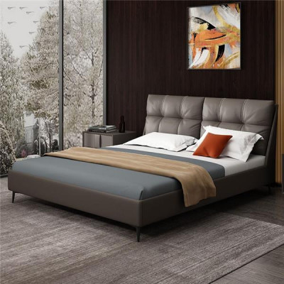 Beds Textile Leather Hotel Luxury Upholstery Velvet Fabric Designer Bed Bedroom