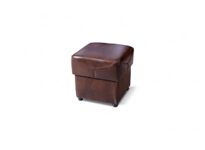 XXL Footstool Club Decor Lounge Stool Leather Fabric Ottoman Designer Pouf