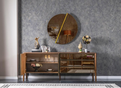 Sideboard Mirror Dresser Cabinet Designer Luxury Cabinets Dressers Modern 2-piece