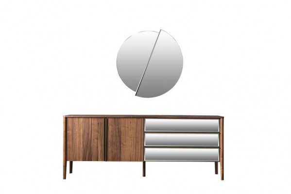 Sideboard Mirror Dresser Cabinet Designer Luxury Cabinets Dressers Modern 2-piece