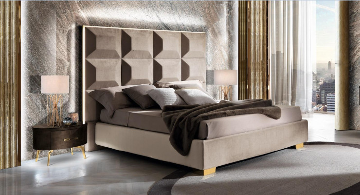 Design modern luxury bedroom nightstand beds bed 3-piece bedroom set