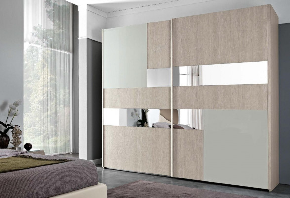 Wardrobe sliding doors mirror cabinets bedroom Italian furniture