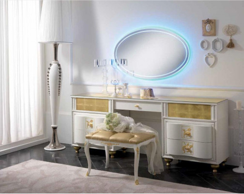 Luxury Set Vanity Table Mirror XXL Console Dresser Bedroom Modern Complete